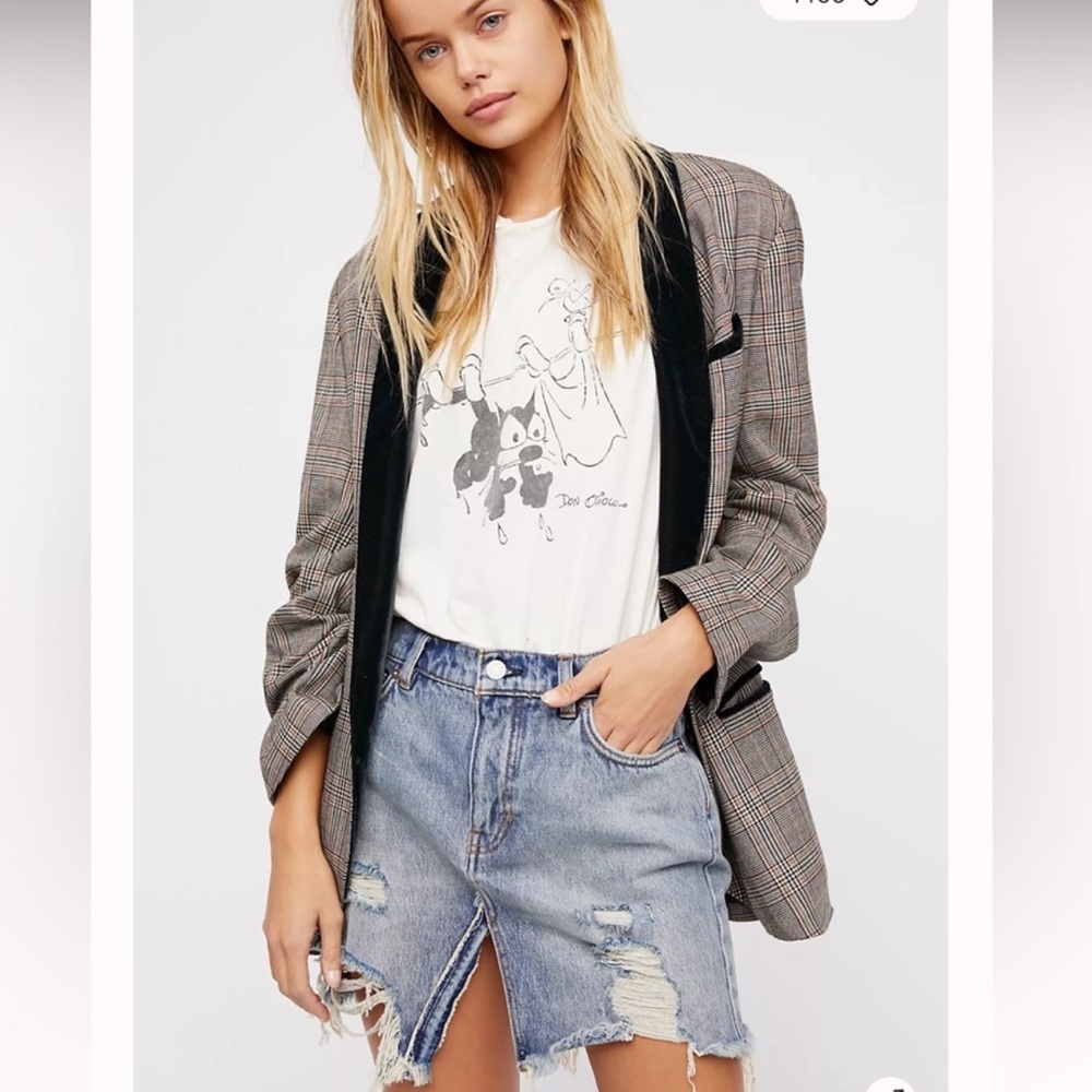 Free People Relaxed and Destroyed Skirt